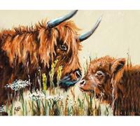 Louise Brown - Impression sur toile encadrée "Mother's Love" PM6087 (30 cm x 40 cm) (Marron/couleur crème)