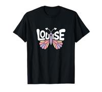Louise Butterfly - Word Art personnalisé avec nom Mignon T-Shirt