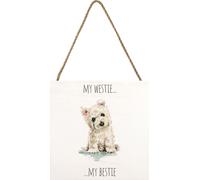 Louise Nisbet - Tableau noir, en bois, West Highland Terrier PM2660 (taille unique) (Blanc naturel)