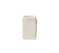 Louise Roe Gallery Objet Bougeoir en Pierre Haut Travertin Beige