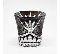 LOUISEQUN Edo Kiriko - Verre à whisky de luxe sans plomb en cristal taillé à la main avec coffret cadeau | 260 ml élégant à l'ancienne pour whisky, cocktails, cadeau pour homme, femme et papa