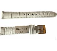 Louisiana Croco White Leather Strap pour montres dames 14mm