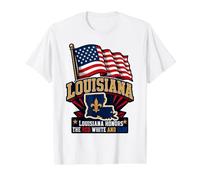 Louisiana Honors The Red White and Blue T-Shirt Graphique avec Valeur