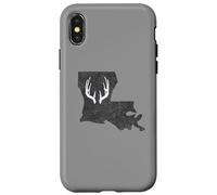 Louisiana LA Deer Hunting Shed Antlers Design Coque pour iPhone X/XS