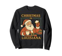 Louisiana Santa Beignet Chemise de Vacances Chariot à café Mignon Sweatshirt