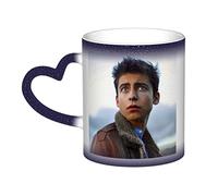 LOUJIN Aidan Gallagher Tasse à café en céramique sensible à la chaleur Motif ciel étoilé Bleu