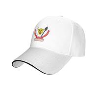 LOUJIN Armoiries réglables de la République Démocratique du Congo Casquette de baseball pour hommes et femmes Chapeau décontracté de canard Langue Chapeau de sport Blanc, blanc, taille unique