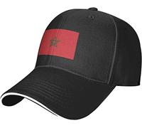 LOUJIN Casquette de baseball drapeau du Maroc pour homme et femme Sports de plein air Chapeau de canard Langue Casquette réglable, couleur photo, taille unique