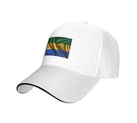 LOUJIN Casquette de baseball réglable drapeau du Gabon casquette à visière décontractée respirante casquette de sport chapeau de soleil unisexe pour hommes femmes blanc, blanc, taille unique