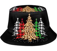 LOUJIN Chapeau bob mignon bonhomme de neige pour homme et femme - Tendance - Unisexe - Imprimé de Noël réversible, couleur photo, taille unique