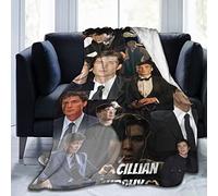 LOUJIN Cillian Murphy Blanket Tommy Shelby Pic Couverture de collage légère, ultra douce et confortable, couverture polaire en microfibre, couverture en peluche anti-boulochage