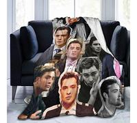 LOUJIN Ed Westwick as Chuck Bass Couverture de pique-nique douce et confortable en polaire pour canapé, bureau, lit, voiture, camping 125 x 100 cm