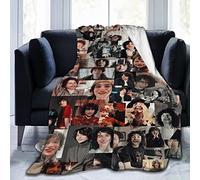 LOUJIN Finn Wolfhard Couverture polaire en flanelle super douce et confortable, couverture légère et confortable en microfibre anti-boulochage