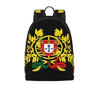 LOUJIN Grand sac à dos en toile avec emblème national du Portugal - Léger et décontracté - Pour garçons et filles, #1455, 31cm*16cm*45cm, Cartable