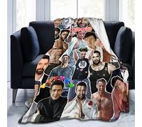 LOUJIN Hugh Jackman Couverture en polaire chaude douce et confortable pour canapé, bureau, lit, voiture, camping, canapé 125 x 100 cm