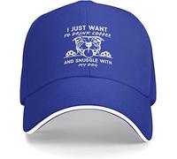LOUJIN I Just Wants to Drink Coffee and Snuggle My Dog Casquette de baseball pour homme, couleur photo, taille unique