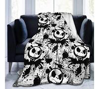 LOUJIN Ja-Ck S-Ke-lling-Ton Couverture en micro polaire ultra douce pour toutes les saisons légère et hypoallergénique pour canapé, lit, 125 x 100 cm
