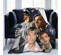 LOUJIN Leonardo Actor Dicaprio Couverture ultra douce et légère en flanelle polaire pour canapé, sofa, lit - Noir