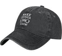LOUJIN Make America Emo Again Chapeau de cowboy réglable Unisexe Noir, couleur photo, taille unique