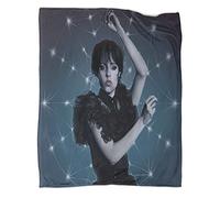 LOUJIN Mercredi Addams Couverture super douce, confortable, chaude, anti-boulochage, convient pour toutes les saisons, parure de lit, canapé et décoration en peluche Trave 125 cm x 100 cm