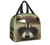 LOUJIN Sac à déjeuner amusant raton laveur - Réutilisable - Isotherme - Résistant à l'eau
