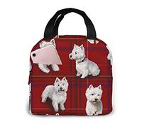 LOUJIN Sac à déjeuner Boîte à lunch West Highland Terrier Westie réutilisable isotherme résistant à l'eau