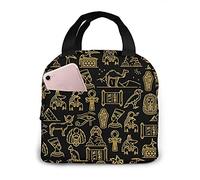 LOUJIN Sac à déjeuner isotherme réutilisable et résistant à l'eau - Motif Égypte antique