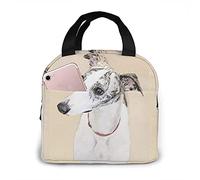 LOUJIN Sac à déjeuner isotherme réutilisable et résistant à l'eau pour chien Whippet