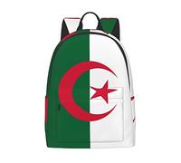LOUJIN Sac à dos drapeau de l'Algérie Grand sac à dos en toile léger et décontracté pour garçons filles adultes, #1281, 31cm*16cm*45cm, Cartable