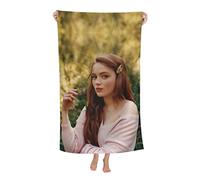 LOUJIN Sadie Elizabeth Serviette de plage à séchage rapide en microfibre douce et moelleuse 80 x 130 cm