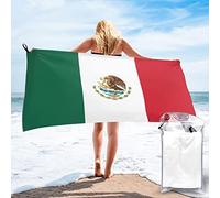 LOUJIN Serviette de bain à séchage rapide avec drapeau mexicain en microfibre absorbante douce pour la peau pour le sport, la plage, les voyages 70 x 140 cm