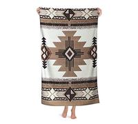 LOUJIN Serviette de plage à motif amérindien très absorbant en microfibre 80 x 130 cm