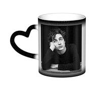 LOUJIN Timothee Chalamet Tasse en céramique changeant de couleur avec ciel étoilé 325 ml - Cadeau fantaisie amusant Noir