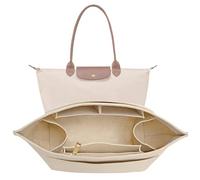 LOUKAYCCI Insert de rangement Longchamp amélioré pour sac à main Longchamp Le Pliage M (beige, taille M)