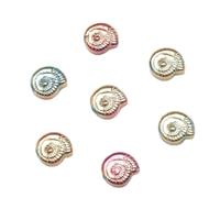 LOUKEKE Lot de 30 perles en verre 11 x 12 mm en forme d'escargot, cristal mat, pendentifs en vrac, pour bricolage, fabrication de bijoux, colliers, boucles d'oreilles, accessoires