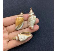 LOUKEKE pendentif coquillage conque 3D, décoration d'aquarium, bijoux faits à la main, collier, accessoires de bijoux