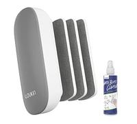 loukin Effaceur magnétique remplaçable pour tableau blanc avec 3 patins en feutre remplaçables, effaceurs 4 en 1 pour tableau blanc (gris), comprend un nettoyant pour tableau blanc de 96,4 g