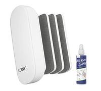 loukin Effaceur magnétique remplaçable pour tableau blanc avec 3 patins en feutre remplaçables, effaceurs 4 en 1 pour tableau blanc (blanc), nettoyant pour tableau blanc de 96,4 g inclus