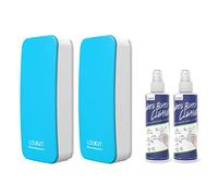 loukin Lot de 2 gommes magnétiques effaçables à sec pour tableau blanc, dissolvant de tableau blanc, 100,5 ml de nettoyant pour tableau blanc, pour salle de classe, maison et bureau (bleu)