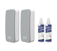loukin Lot de 2 gommes magnétiques effaçables à sec pour tableau blanc, tableau en verre, nettoyant pour tableau blanc de 96,4 g inclus, pour salle de classe, maison et bureau (gris)