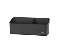 loukin Porte-marqueurs magnétique et adhésif, plateau d'accessoires effaçables à sec, organisateur de rangement magnétique pour tableau blanc, verre ou réfrigérateurs (noir)