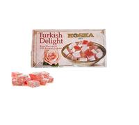 Loukoum à la Rose, 500g, Confiserie Traditionnelle Turque, Végétarien, Kasher, KOSKA