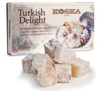 Loukoums aux Fruits secs 500g I Loukoum à la noisette, pistache et noix de coco I Délice turc | Format cadeau | Confiserie traditionnelle | Vegan | Halal | Casher | bonbons mous Lokum | Sans Gluten