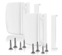 LouMaxx Lot de 2 poignées de porte de balcon extérieures blanches pour un montage peu encombrant entre la porte et le volet roulant - Lot de 2 poignées de porte de terrasse avec vis (dissimulées) -