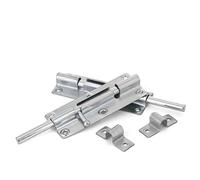 LouMaxx Lot de 2 Verrous de Porte Intérieure 38x100 mm - Vis Incluses - Loquet, Serrure, Targette Pour Baie Coulissante et Toilette