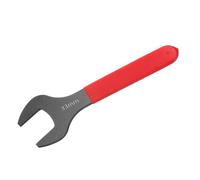 LOUMEVITA Clé plate ouverte unilatérale de 33 mm | Clé mixte coudée à 15 degrés en forme de U à tête plate noircie noire avec poignée rouge
