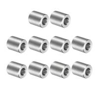 LOUMEVITA Lot de 10 douilles d'espacement en acier inoxydable 6 mm ID 12 mm | Douilles passantes argentées brillantes, entretoises en métal pour vis M6, montage de circuit imprimé
