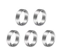 LOUMEVITA Lot de 5 douilles d'espacement en acier inoxydable 8 mm ID 10 mm | Douilles passantes argentées brillantes, entretoises en métal pour vis M8, montage de circuit imprimé