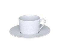 LOUNA Tasse Thé avec sous-tasse en porcelaine blanche TABLE PASSION