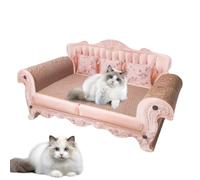 Lounge à rayures - lit en carton de 60 x 24 cm | Pad scratch sans rose pour l'intérieur, meubles de salon pour l'entretien des griffes, le repos, le jeu et le stress